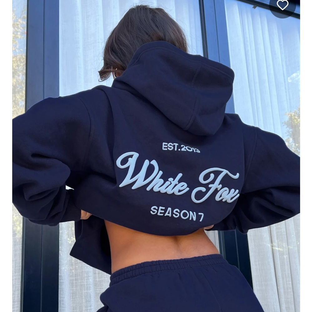 White Fox Season 7 Hoodie in Deep Sea, Size XS/S